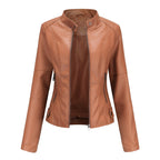 Leren Jas Dames Met Mao Kraag Stijlvol En Luxe Comfort - Winterjas Dames
