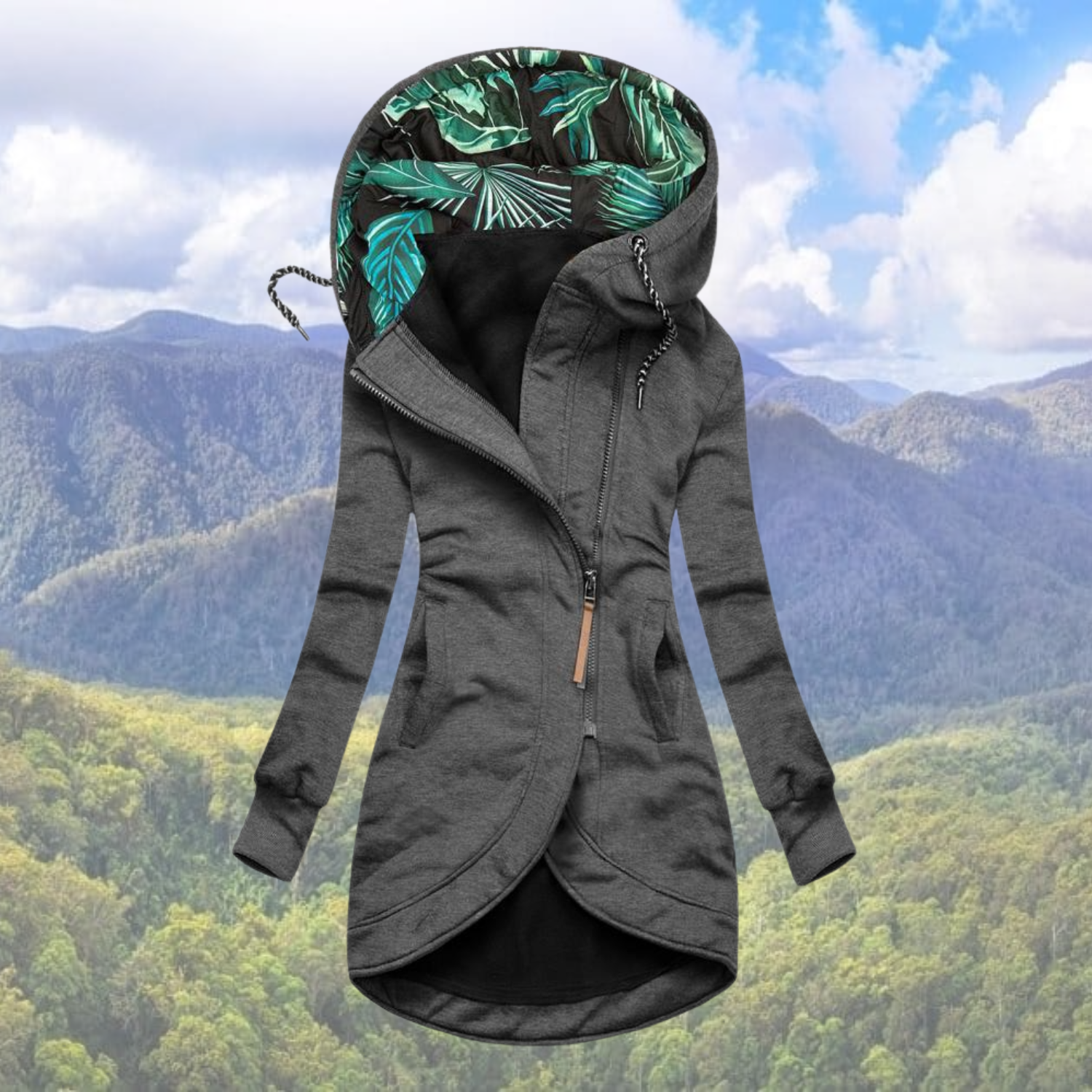 Winterjas Dames Hoodie Warm Comfortabel Zwart Modieus - Winterjas Dames