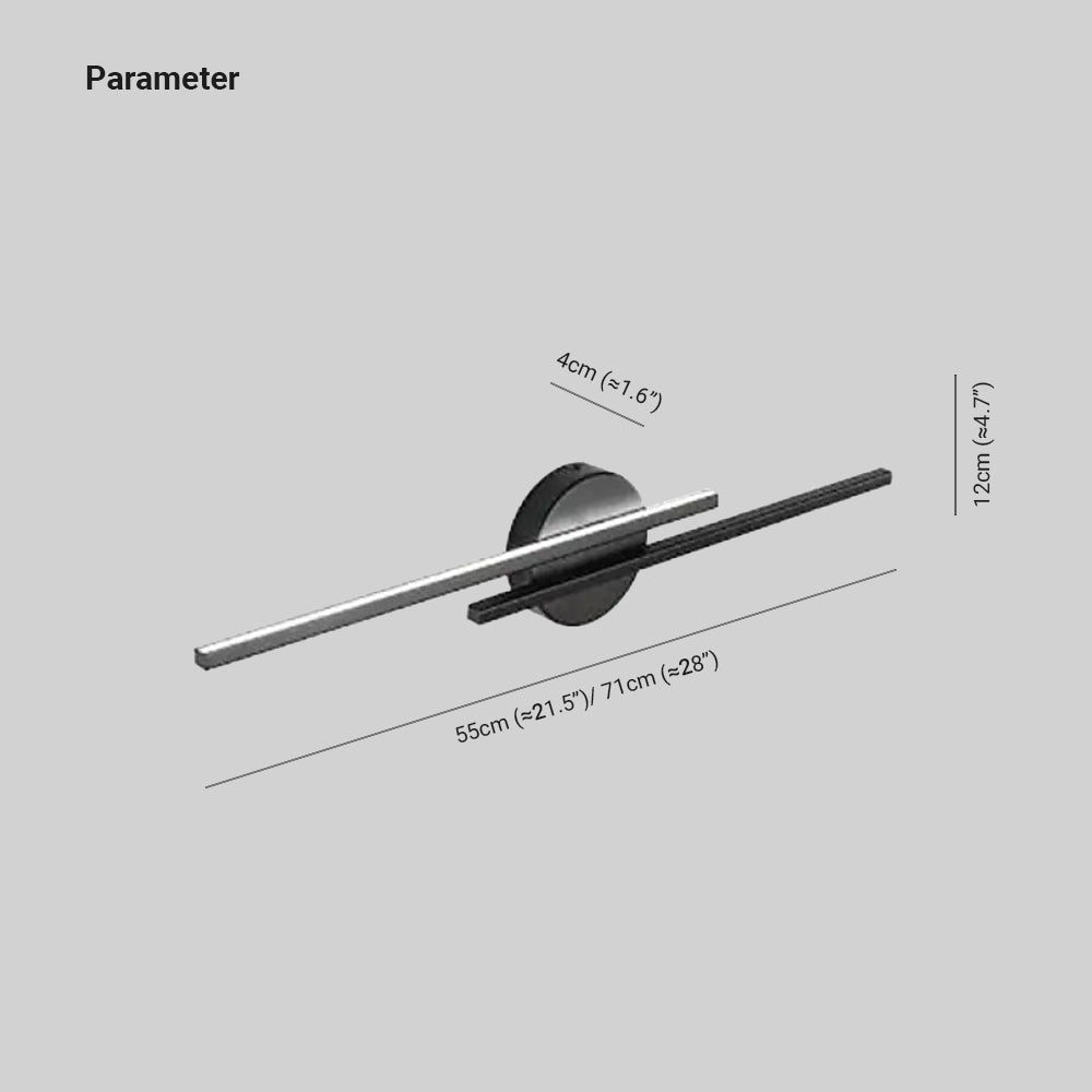ZenithLicht - Moderne LED-wandlamp Twin Linear