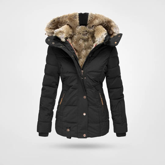 W&W - Warme modieuze winterjas met voering en capuchon 0