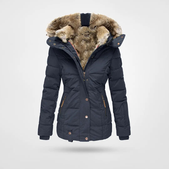 W&W - Warme modieuze winterjas met voering en capuchon 3