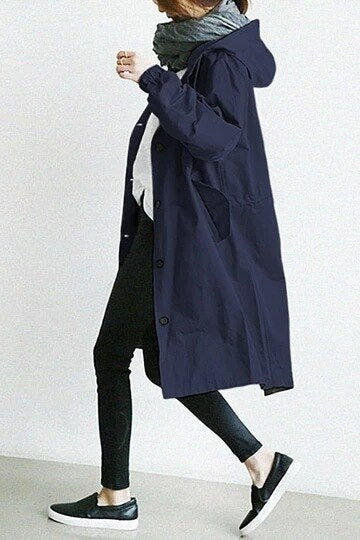 W&W | Modieuze lange trenchcoat voor dames, seizoenswissel 2023 10