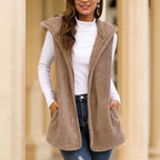 Warme Mouwloze Fleece Jas Dames voor Comfort en Veelzijdigheid 0