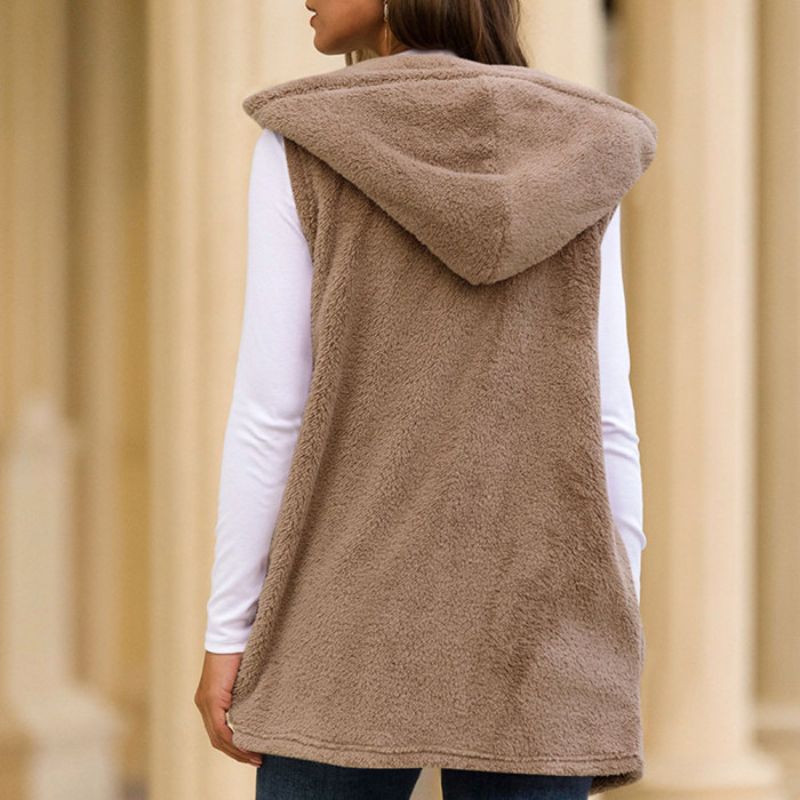 Warme Mouwloze Fleece Jas Dames voor Comfort en Veelzijdigheid 3