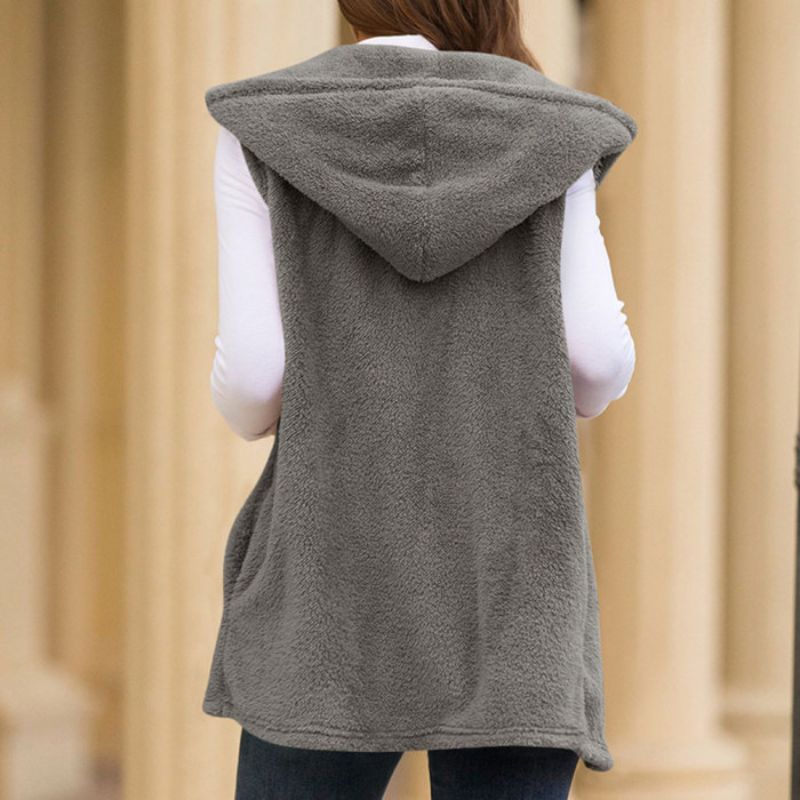 Warme Mouwloze Fleece Jas Dames voor Comfort en Veelzijdigheid 7