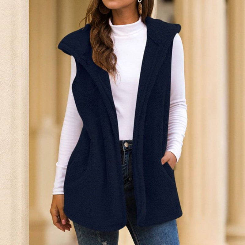 Warme Mouwloze Fleece Jas Dames voor Comfort en Veelzijdigheid 8