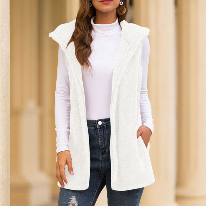 Warme Mouwloze Fleece Jas Dames voor Comfort en Veelzijdigheid 9