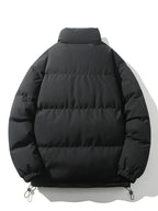 Warme gewatteerde jas met opstaande kraag en rits voor heren 3