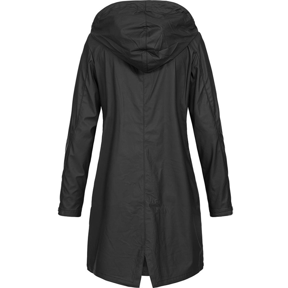 Waterdichte regenjas met capuchon voor dames 2