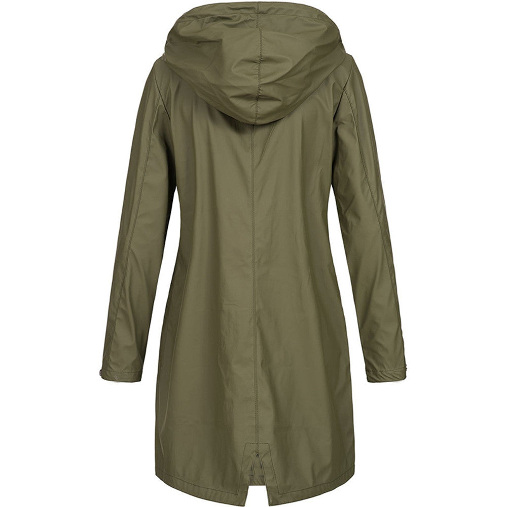 Waterdichte regenjas met capuchon voor dames 6