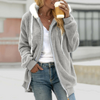 Fleece Hoodie Overgrote Comfortabele Hoodie Met Rits