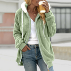 Fleece Hoodie Overgrote Comfortabele Hoodie Met Rits