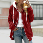 Fleece Hoodie Overgrote Comfortabele Hoodie Met Rits