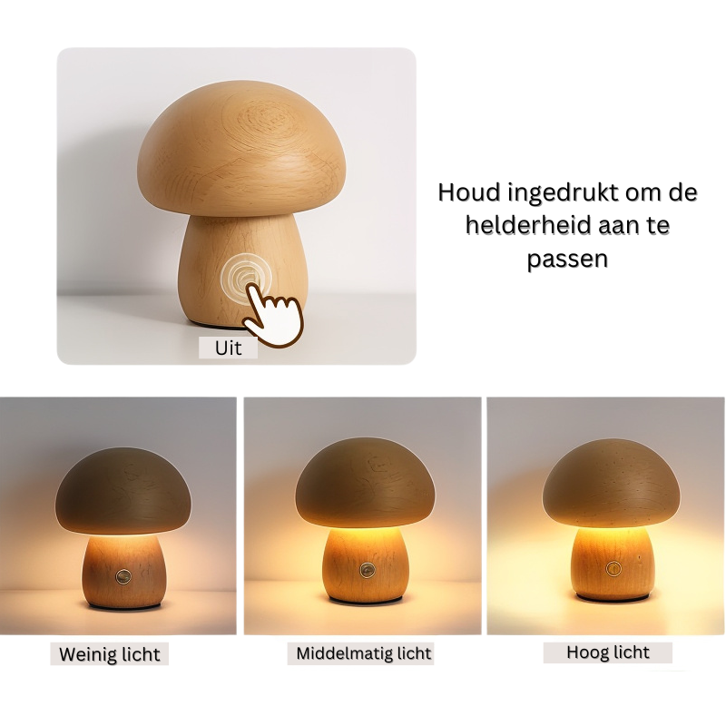 LumiShroom - Stijlvolle USB-Oplaadbare Tafellamp