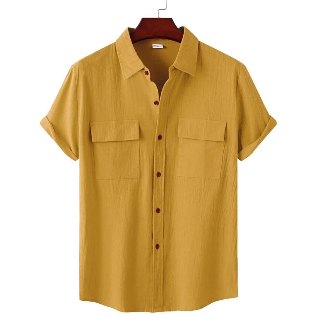 Witte Blouse Dames Katoen Casual met Korte Mouwen 0