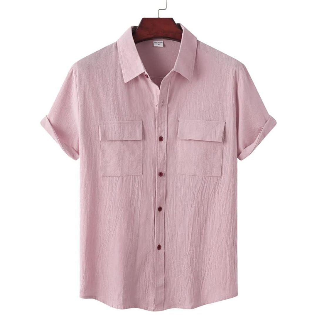 Witte Blouse Dames Katoen Casual met Korte Mouwen 3