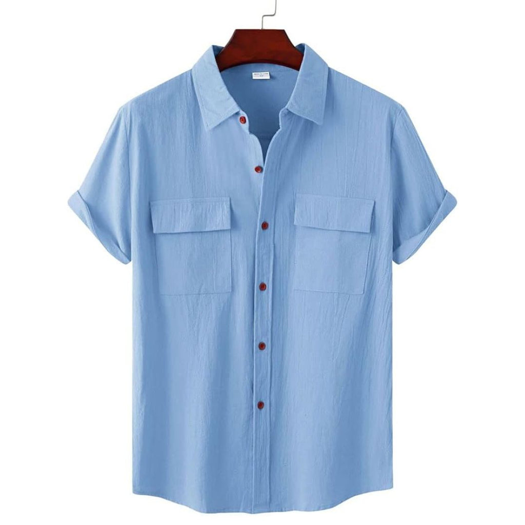 Witte Blouse Dames Katoen Casual met Korte Mouwen 5