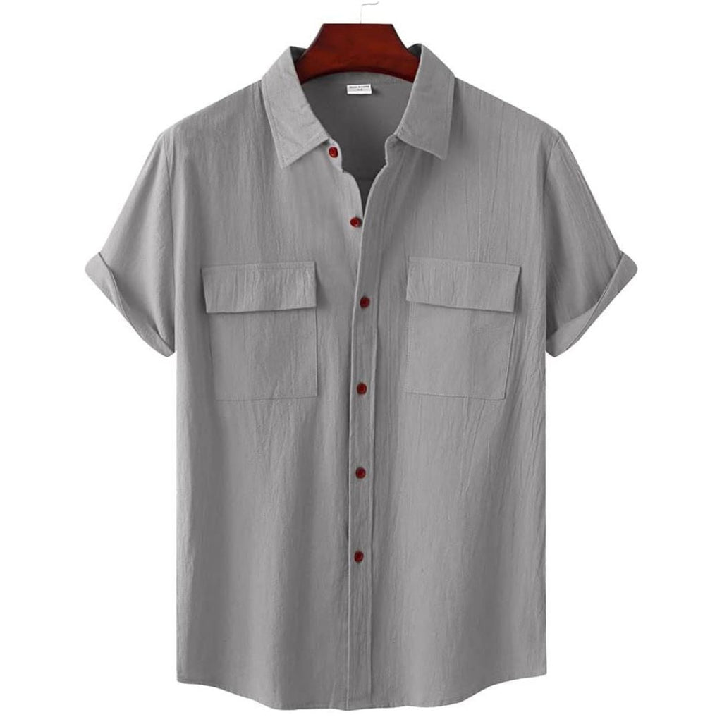 Witte Blouse Dames Katoen Casual met Korte Mouwen 6