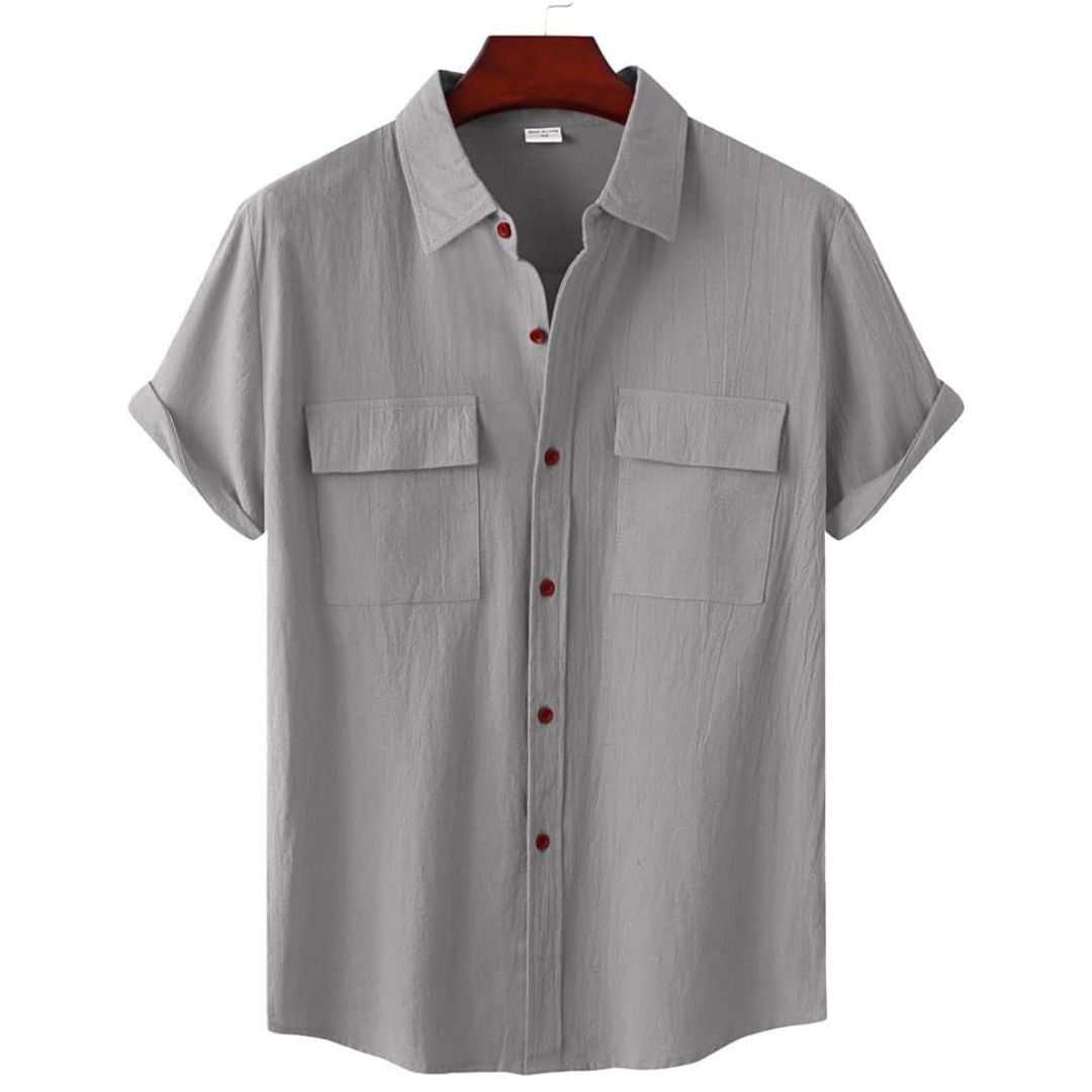 Witte Blouse Dames Katoen Casual met Korte Mouwen 6