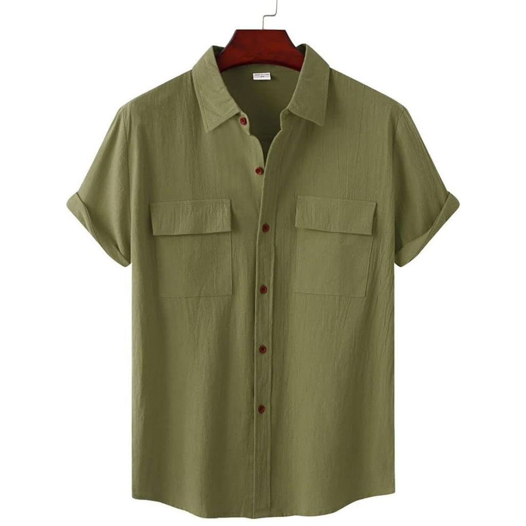 Witte Blouse Dames Katoen Casual met Korte Mouwen 7