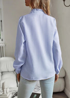 Witte Dames Blouse Polyester met Lange Mouwen 1