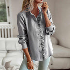 Witte Dames Blouse Polyester met Lange Mouwen 4