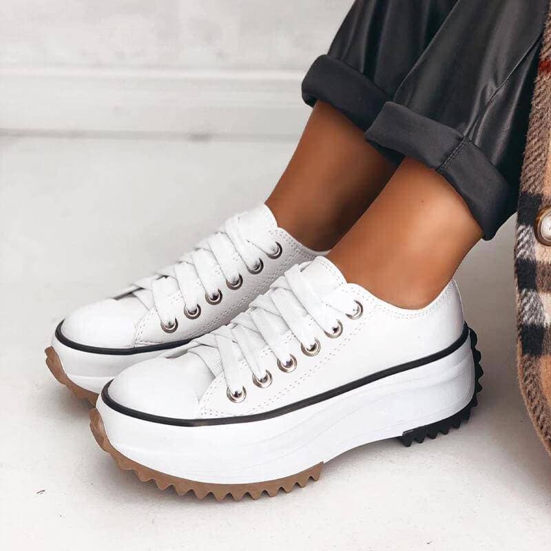 Witte Dames Sneakers met Chunky Zool voor Comfort en Stijl 3
