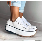 Witte Dames Sneakers met Chunky Zool voor Comfort en Stijl 5