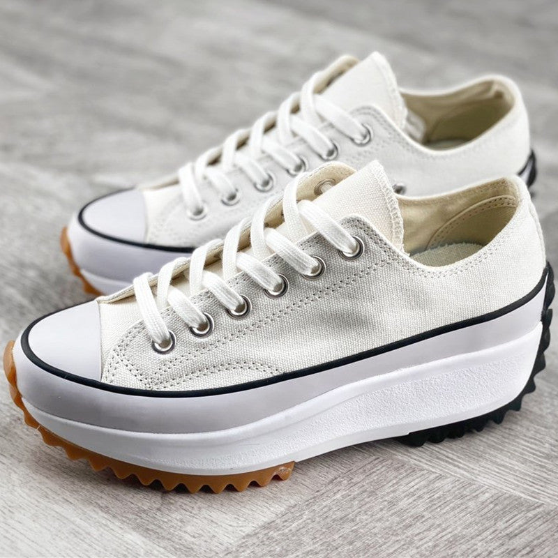 Witte Dames Sneakers met Chunky Zool voor Comfort en Stijl 8