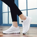 Witte Sneakers Dames Mesh Geheugenfoam Comfort 4