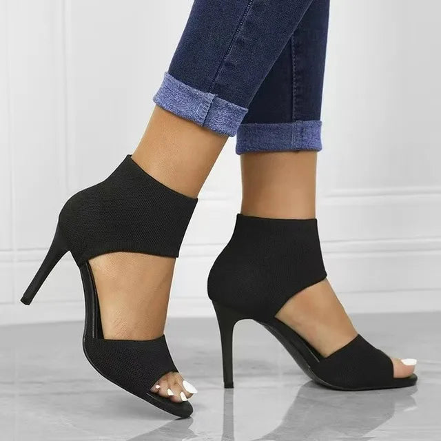 Mia - Zwarte damessokken pumps schoenen