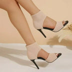 Mia - Zwarte damessokken pumps schoenen