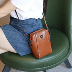 Retro leren crossbodytas™ | Stijlvolle schoudertas