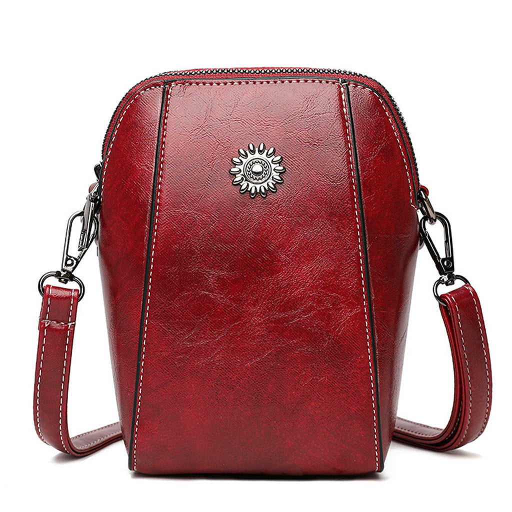 Retro leren crossbodytas™ | Stijlvolle schoudertas