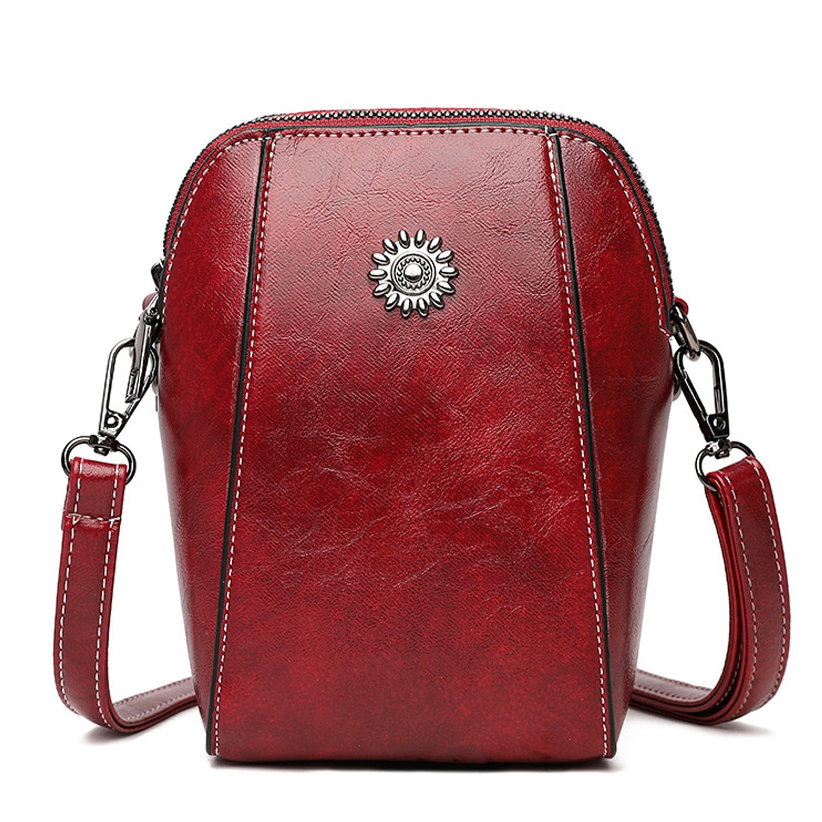 Retro leren crossbodytas™ | Stijlvolle schoudertas