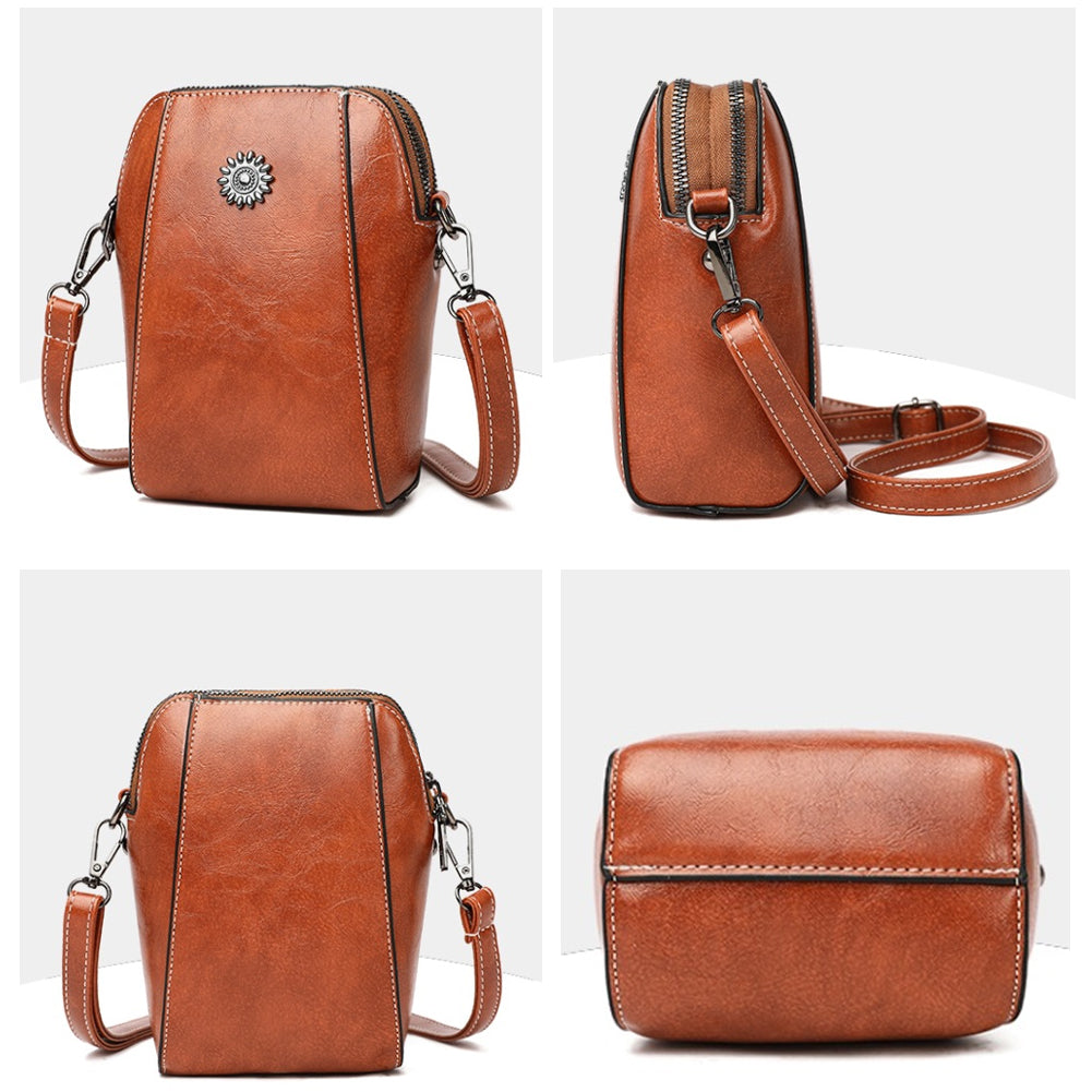 Retro leren crossbodytas™ | Stijlvolle schoudertas