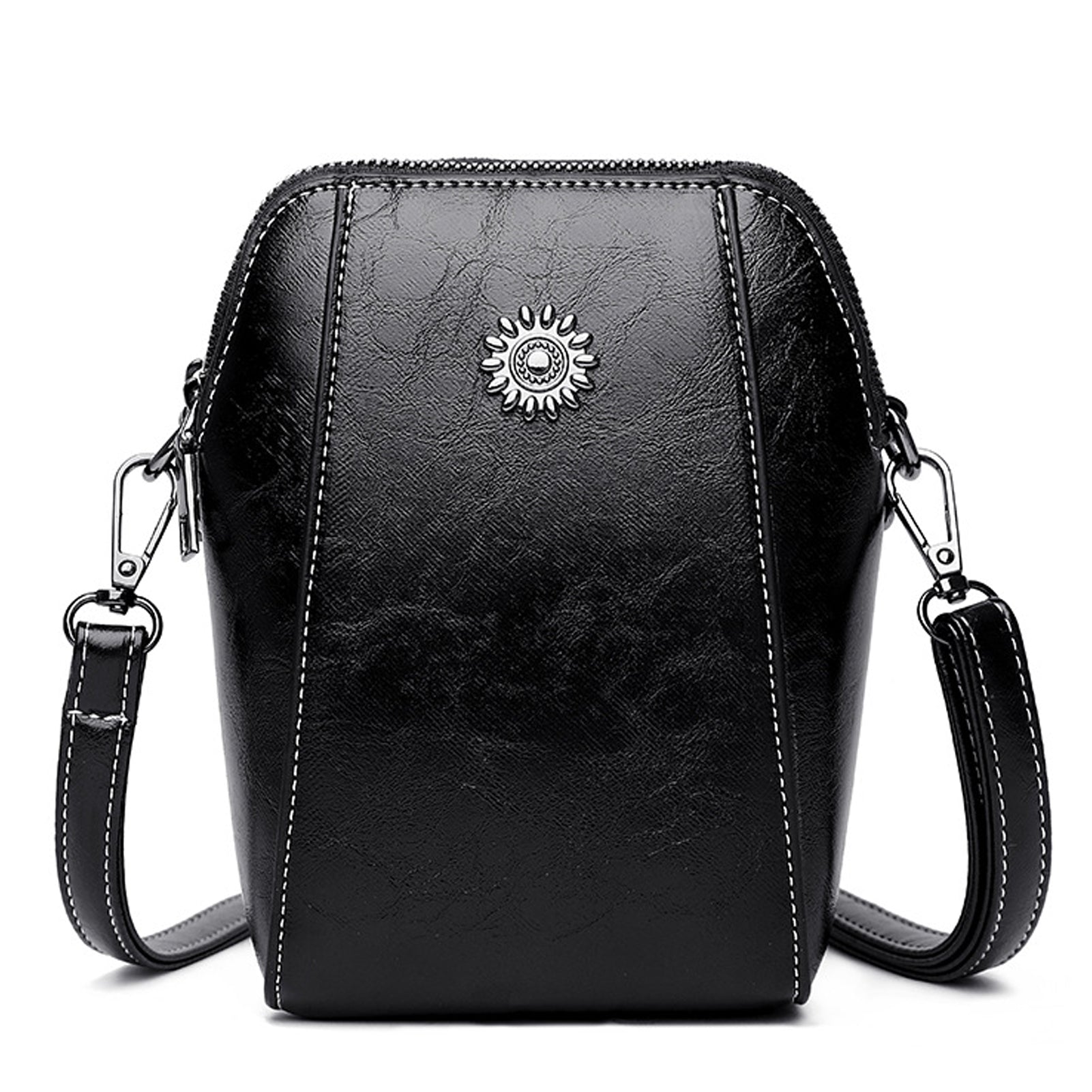Retro leren crossbodytas™ | Stijlvolle schoudertas