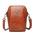 Retro leren crossbodytas™ | Stijlvolle schoudertas