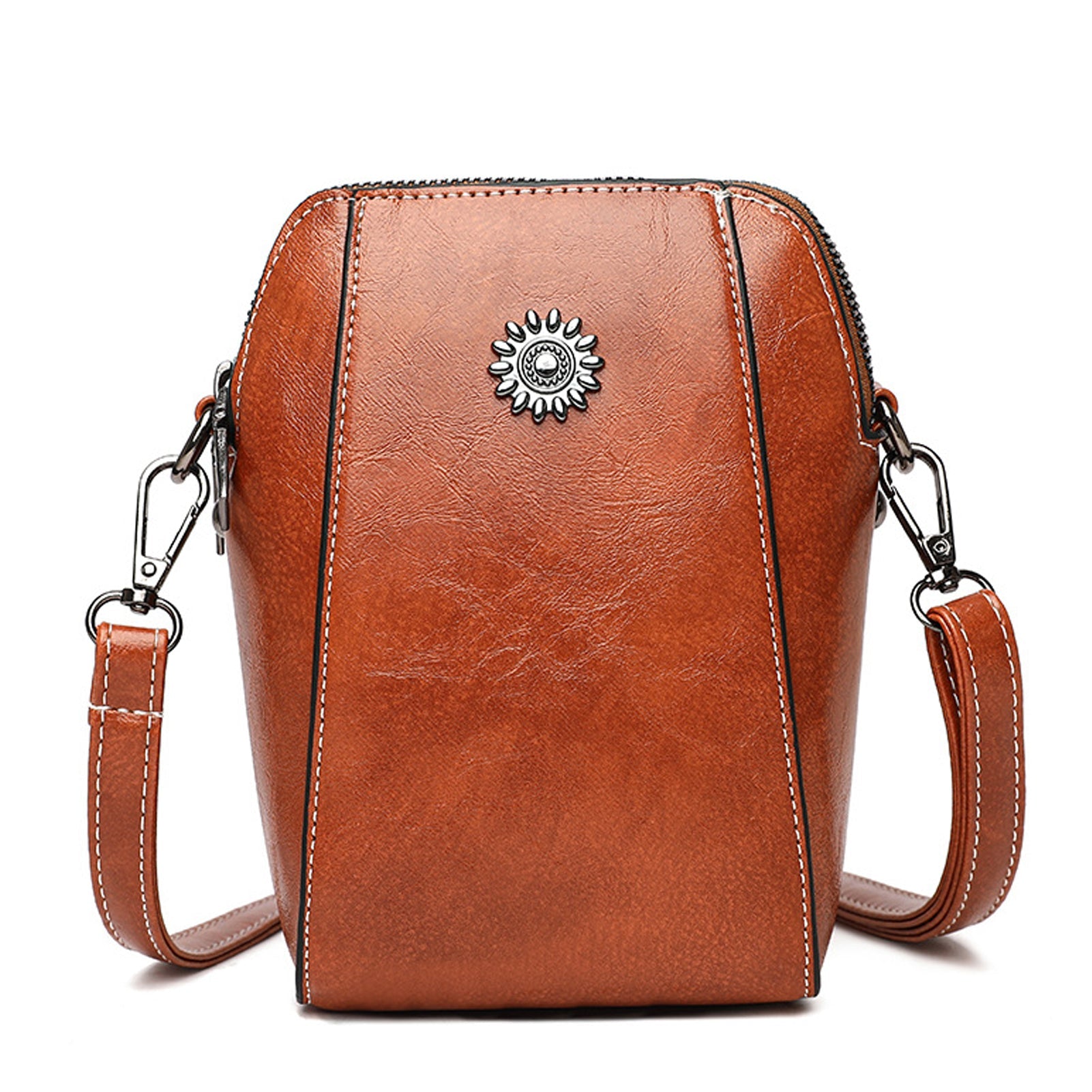 Retro leren crossbodytas™ | Stijlvolle schoudertas