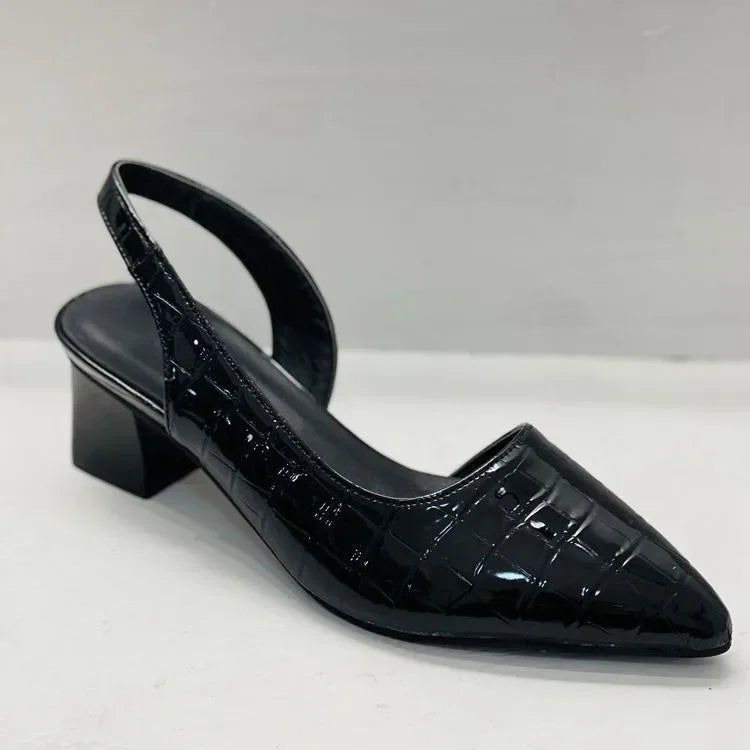 Orthopedische Bruine Pumps - Croco