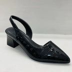 Orthopedische Bruine Pumps - Croco