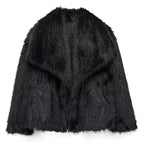 Dames Faux Fur Korte Jas – Stijlvolle Winterjas voor Casual en Semi-Formele Herfstkleding