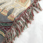 Bohemian Olifant Print Tassel Deken