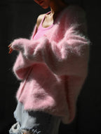 Zacht gebreid V-hals vest voor dames 4