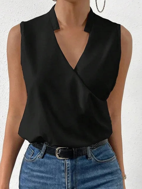 Zachte V-hals zomertop voor dames | Casual 4