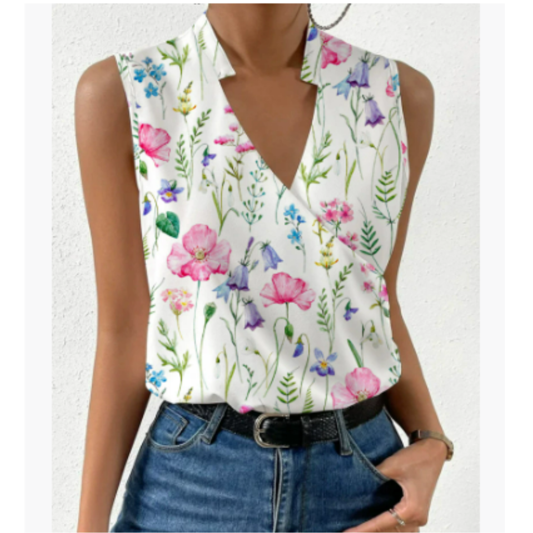 Zachte V-hals zomertop voor dames | Casual 5