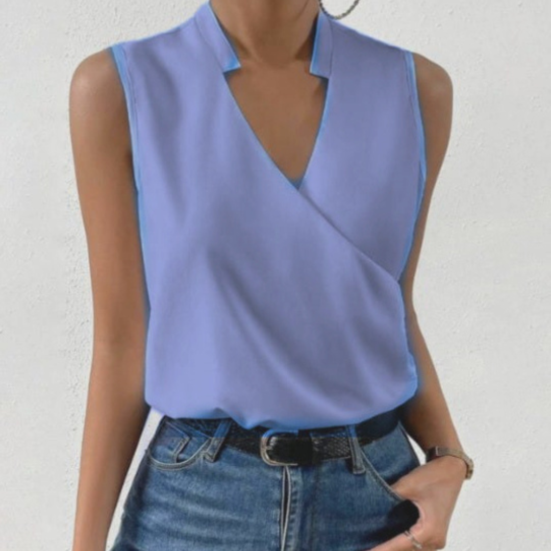 Zachte V-hals zomertop voor dames | Casual 6