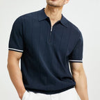 Heren Polo Shirt Gestreept Maat L Katoen - Lange Mouw Poloshirt Heren-1