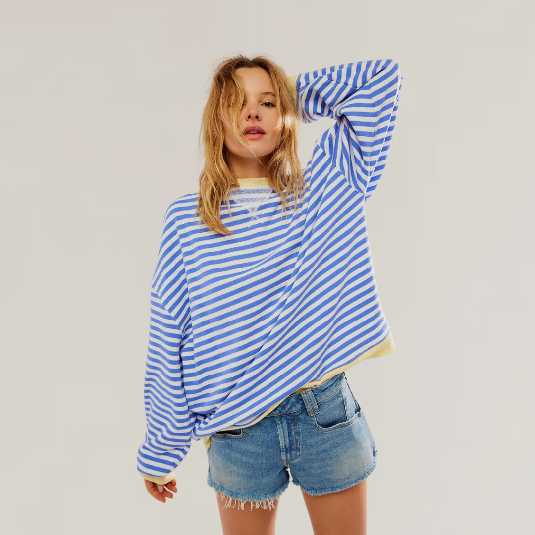 Zoe - Oversized gestreepte trui 0