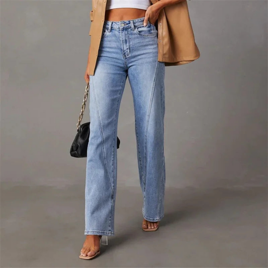 Zoe - Wijde jeans met hoge taille 0